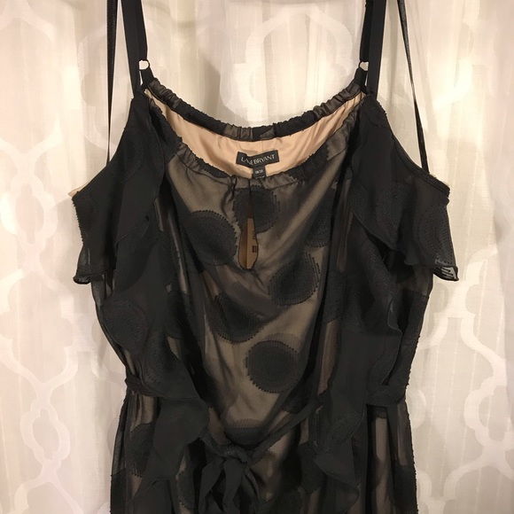 Sheer Ruffle Dress Lined Keyhole - Picture 3 of 8